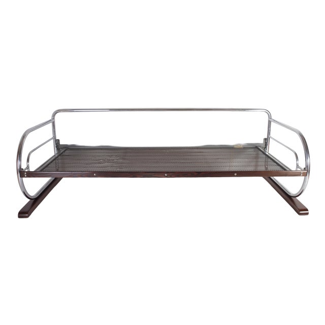 Bauhaus Tubular Chrome Daybed by Hynek Gottwald for Kovona, 1950s For Sale