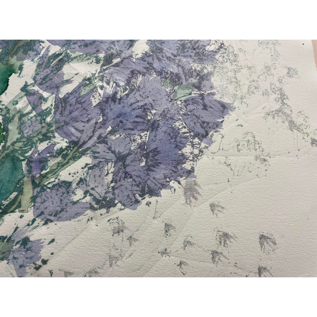 1989 Margaret Bedell Forget Me Not Mixed Media For Sale - Image 6 of 9