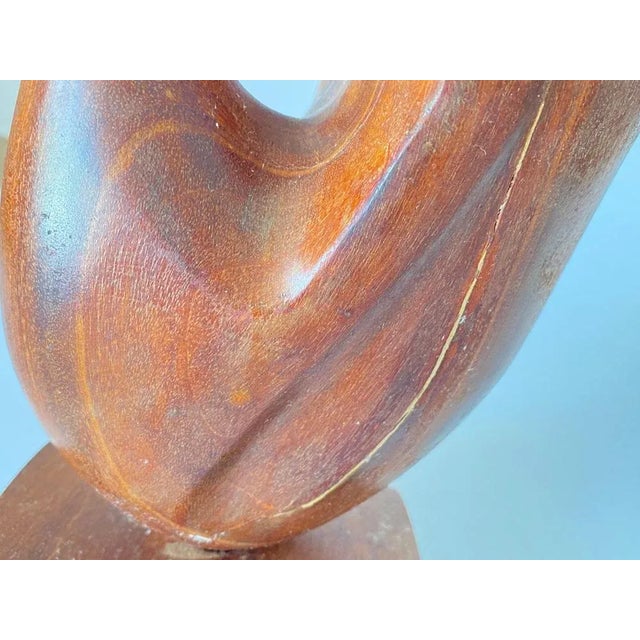 Abstract Wooden Sculpture in the style of Alexandre Noll, France, 1960s For Sale - Image 3 of 12
