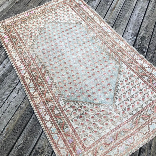 Antique Turkish Gordes Rug | Floral | 4'x7' For Sale In Houston - Image 6 of 7