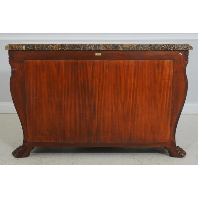 Maitland-Smith French Empire Style Marble Top Mahogany Chest For Sale - Image 16 of 18