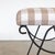 Panoplie Iron Loop Stool, Tan Gingham For Sale - Image 9 of 9