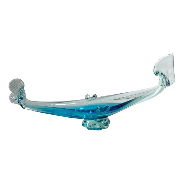 Murano Glass Ash Tray in Gondola Shape, 1980s For Sale