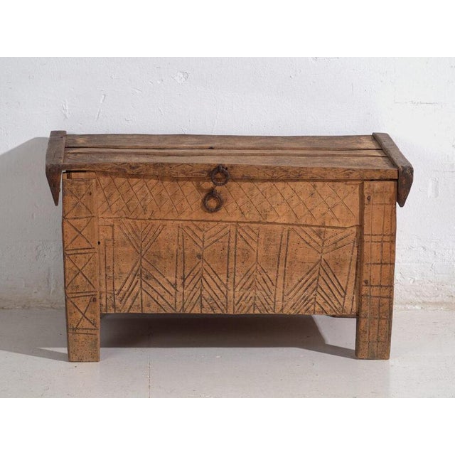Transylvanian Carved Beech Chest For Sale - Image 9 of 13