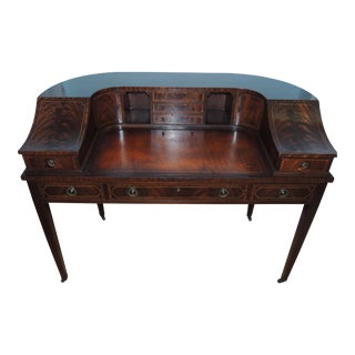 1940s Vintage Mahogany Carlton House Desk For Sale