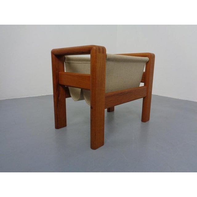 Mid-Century Modern Danish Solid Teak Magazine Rack, 1960s For Sale - Image 3 of 17