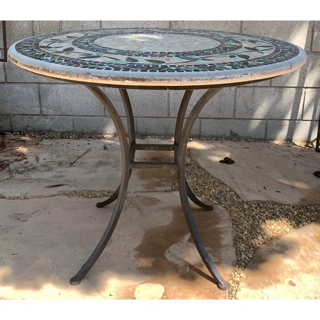 2000 - 2009 Mosaic Tiled Garden Table For Sale - Image 5 of 10