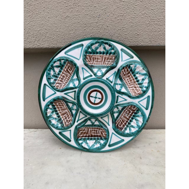 1950s Mid-Century Rare Ceramic Oyster Plate Robert Picault Vallauris For Sale - Image 5 of 5