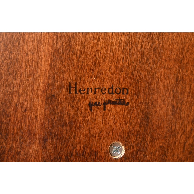 Henredon Georgian Banded Mahogany Double Pedestal Dining Table, Newly Refinished For Sale - Image 9 of 10