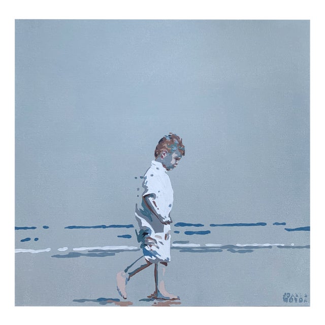 Joanna Woyda, The Beach: A Walk, 2024, Acrylic on Canvas For Sale