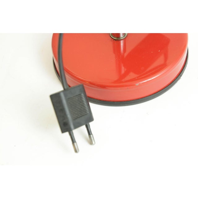 Postmodern Red Table Lamp by Veneta Lumi Italy 1970s For Sale - Image 12 of 12