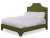Modern Kit Queen Bedframe, Olive Velvet For Sale - Image 3 of 4