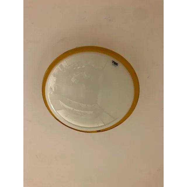 Glass Modern 1990 Murano Wall-Ceiling Lamp White-Amber For Sale - Image 7 of 12