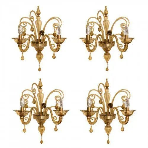 Venetian Sconces, 1940s, Set of 4 For Sale - Image 9 of 9