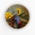 Goldenrod "Yellow-Red-Lilac Still Life" Contemporary Installation of Ceramic Plates and Oil on Canvas - Set of 8 For Sale - Image 8 of 18