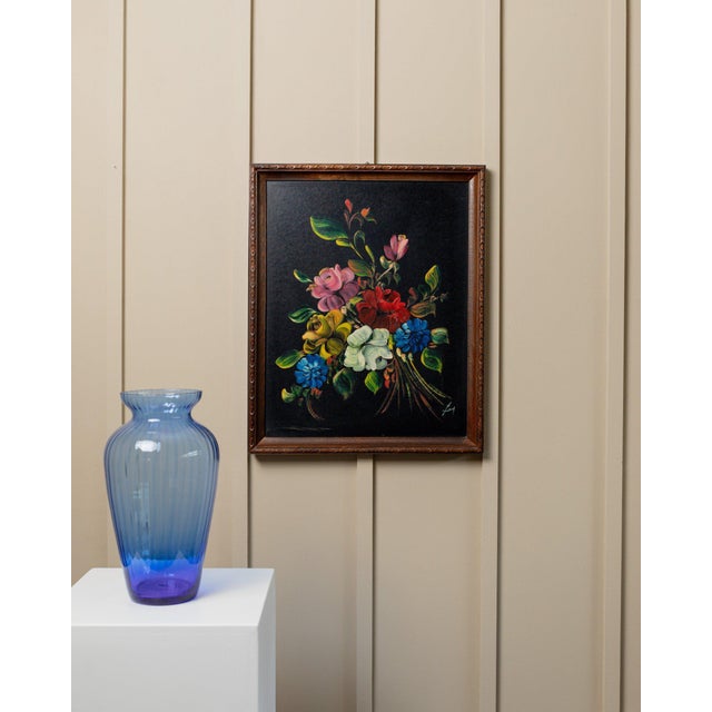 Italian Artist, Flower Bouquet, 1960s, Oil Painting, Framed For Sale - Image 4 of 12