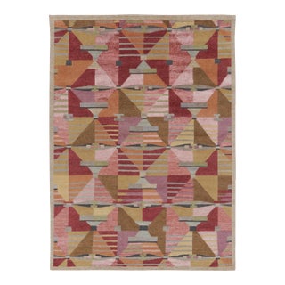 Rug & Kilim’s Oversized Scandinavian Style Rug With Polychromatic Pattern For Sale