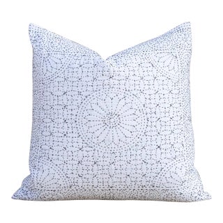 Midnight Filanan Kantha Small Pillow II For Sale