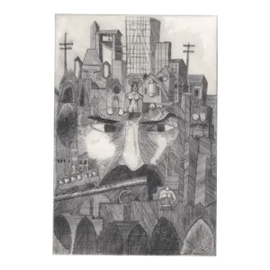 1973 John Doerper Surreal Etching