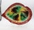 Circa 1880s English majolica begonia leaf tray. Maroon bordered. Minor old glaze pops. Retains Brilliant Antiques, St....