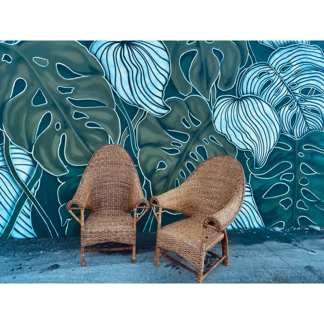 1920s English Wicker & Rattan Armchairs, Attributed to Dryad & Co. - Set of 2 For Sale In Miami - Image 6 of 11