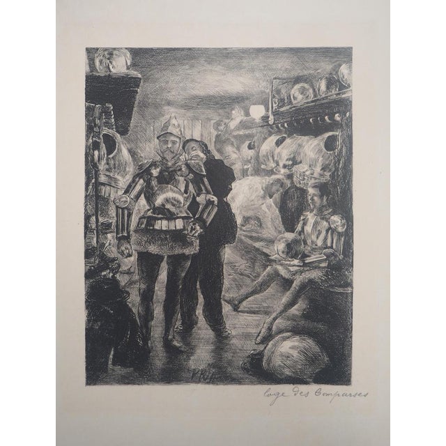 Paul Renouard, Actors at Rest, 1893, Original Etching For Sale - Image 4 of 7