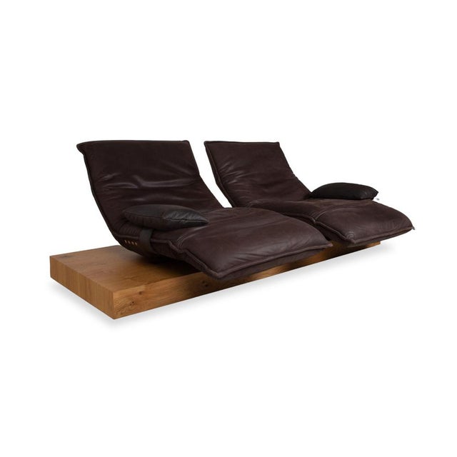 Free Motion Epos 3 Leather Two-Seater Brown Electric Function Sofa from Koinor For Sale - Image 4 of 18