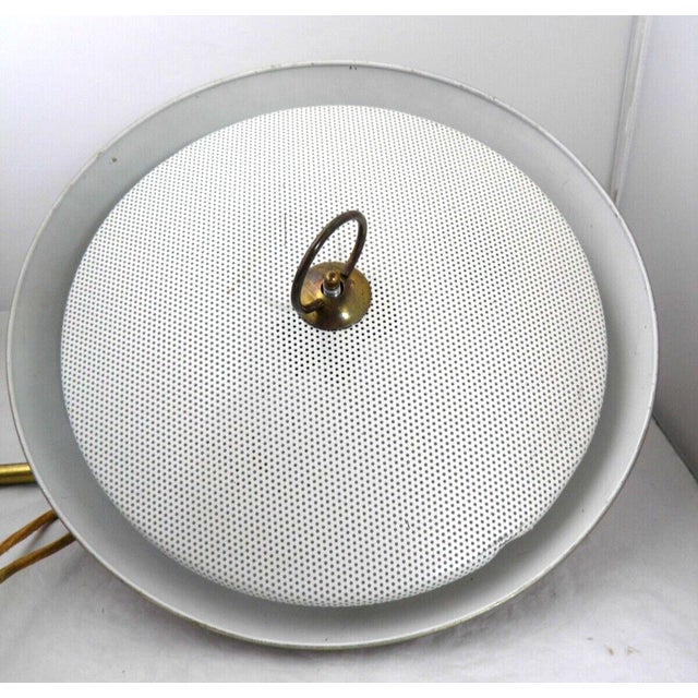 Vintage MCM Brass Wall-Hanging Retractable Light Fixture 14" w/ Glass ALL ORIGINAL In vintage condition. 14" Diameter....
