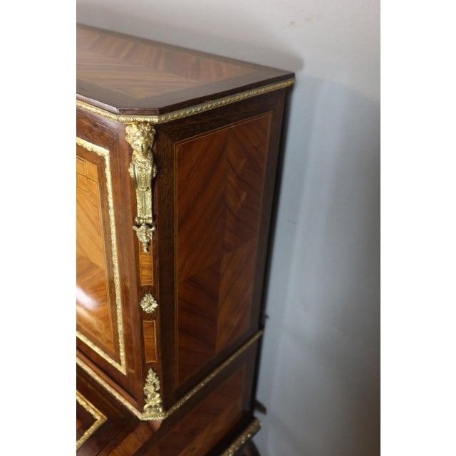 Brown Napoleon III Brown Wood Desk For Sale - Image 8 of 16