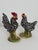 Set of 2 Mid Century Modern italian Farmhouse Pottery Chickens Made in Italy 1960s Signet Height 23,5cm Width 9,3cm Depth...