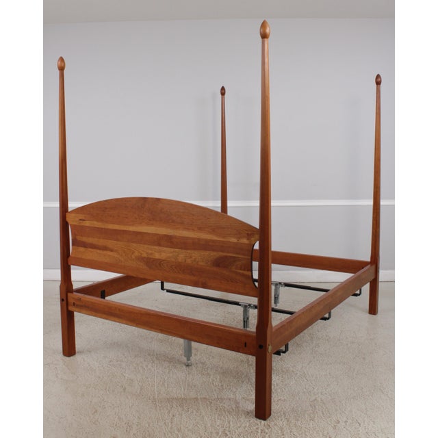 Stickley Cherry Queen Size Pencil Post Bed For Sale In Philadelphia - Image 6 of 15