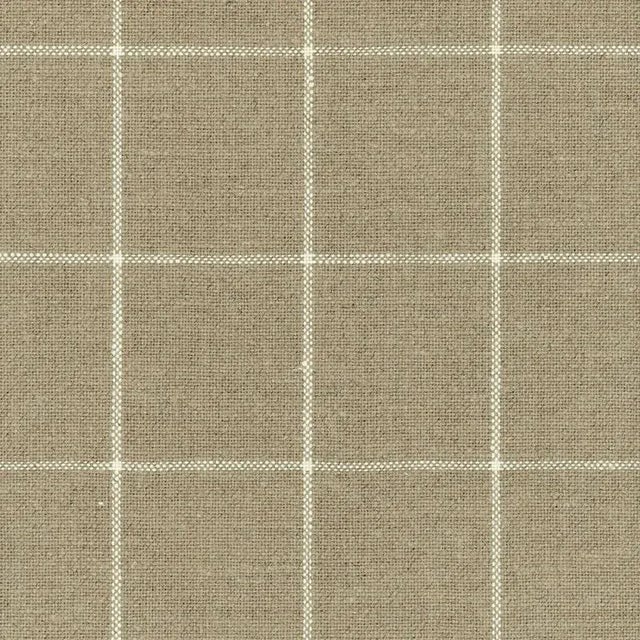 Contemporary Sample - Schumacher Glenariff Linen Check Fabric in Natural For Sale - Image 3 of 3