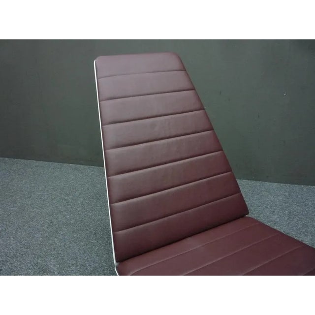 Space Age Leather & Fiberglass Lounge Chair, 1980s For Sale - Image 10 of 12