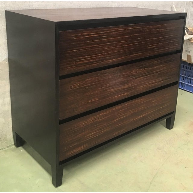 Mid-Century Modern Mid-Century Modern Wood and Black Lacquer Chest, Commode For Sale - Image 3 of 11