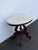 This gorgeous Side Table is made out of wood, solid wood, walnut, and marble. The End Table has Victorian Eastlake style...