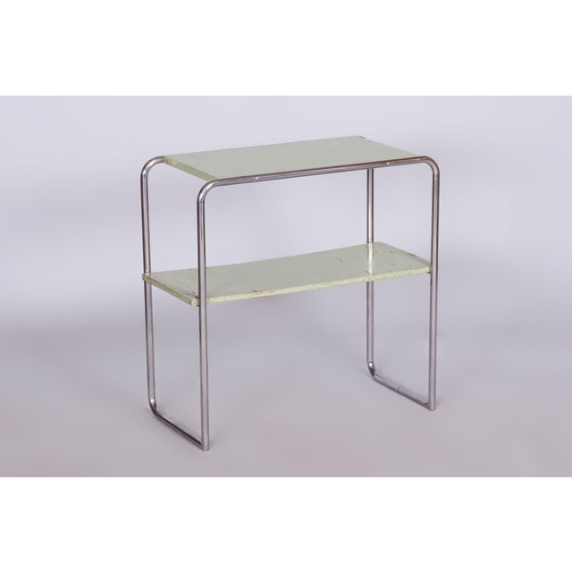 1930s Bauhaus Chrome Side Table attributed to John Hagemann for Thonet, Germany, 1930s For Sale - Image 5 of 7