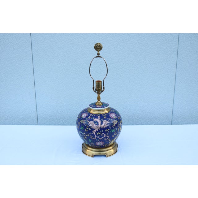 Vintage Late 20th-Century Wildwood Chinoiserie Ginger Jar Porcelain Table Lamp For Sale - Image 12 of 17