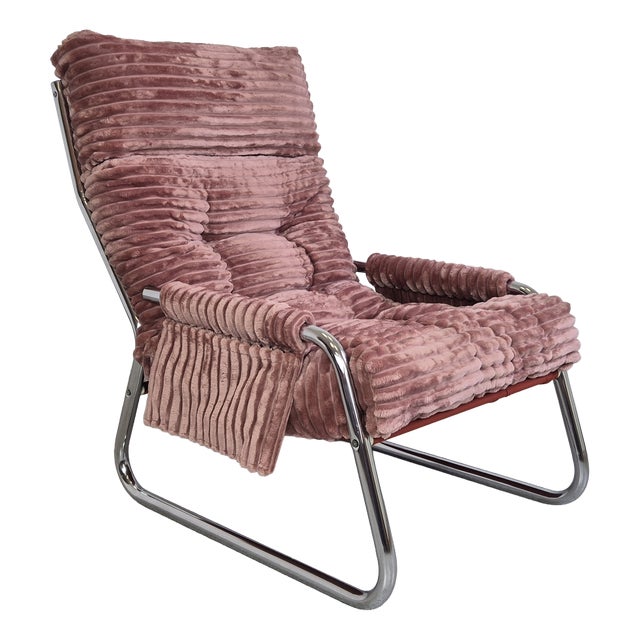 Mid-Century Tubular Armchair by Gillis Lundgren for Ikea, 1970s For Sale