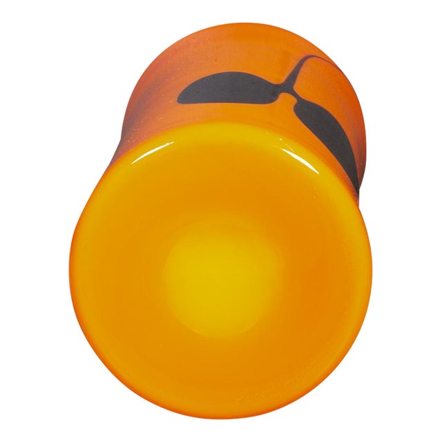 ABOUT Mid-century red and black art glass cylinder vase. Engraved "Heikki Orvola Nuutajarvi Notsjo" CREATOR Heikki Orvola...