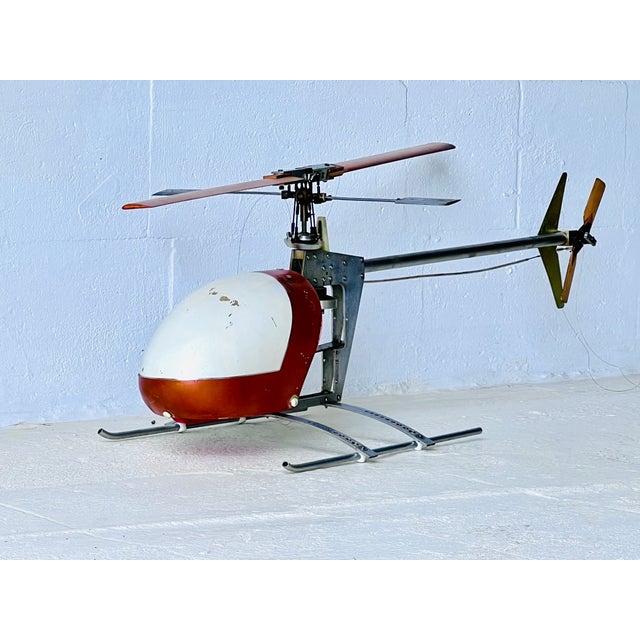 This magnificent, large-scale helicopter model, without an engine, has been meticulously handmade from scratch by a...