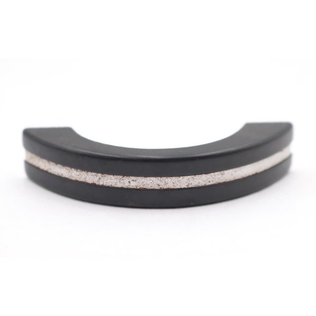 Set of Vintage 3 In. Black Plastic Art Deco Drawer Pulls For Sale - Image 4 of 6