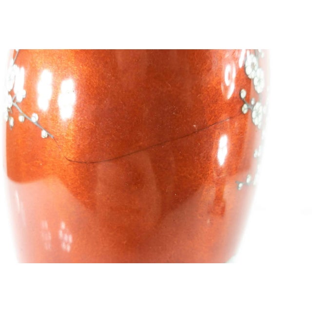 Japanese Cloisonne Enamel Vase With Ducks For Sale - Image 9 of 13