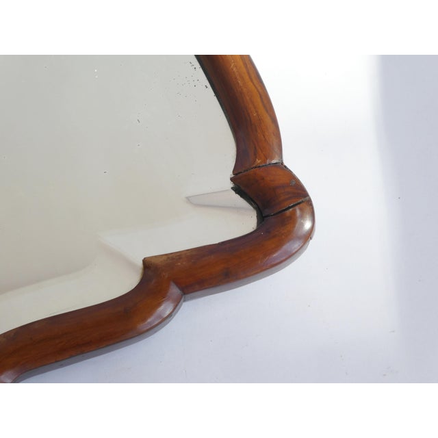 Brown Antique Dutch Scalloped Mirror with Beveled Glass For Sale - Image 8 of 12