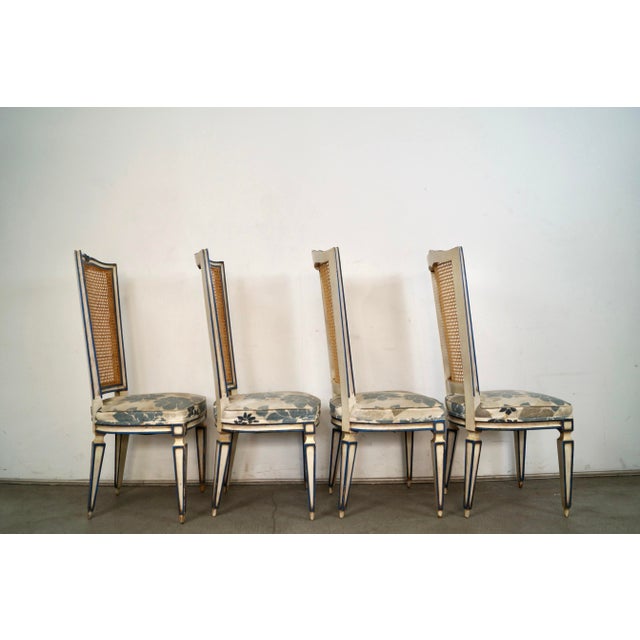 Karges Furniture 1960’s Hollywood Regency Italian Style Dining Chairs by Karges - Set of 4 For Sale - Image 4 of 12