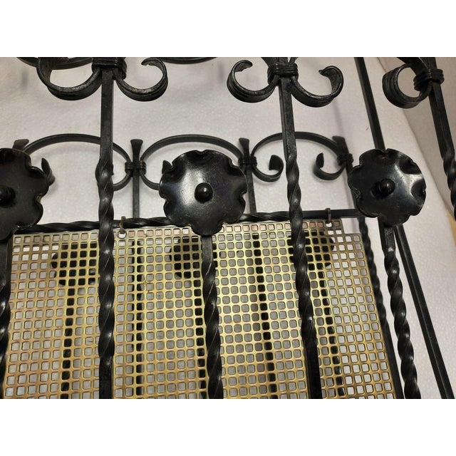 Vintage Wroth Iron Magazine Holder For Sale In New York - Image 6 of 11