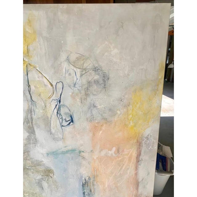 Abstract Large Scale Original Abstract Mixed Media Painting on Canvas Artist Amy Gordon For Sale - Image 3 of 9