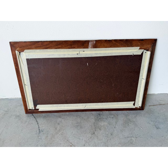 1960s Mid Century Impressionist Lake – Red Canoe Oil on Masonite Board, Framed For Sale - Image 13 of 13