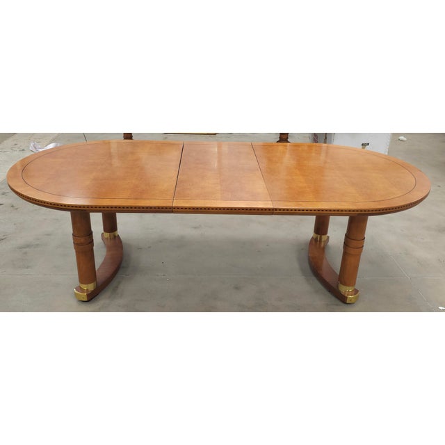 Attributed to Hickory White Genesis Banded and Inlaid Maple Extension Dining Table For Sale - Image 11 of 17