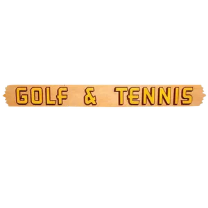 Mid-Century American "Golf & Tennis" Wooden Sign