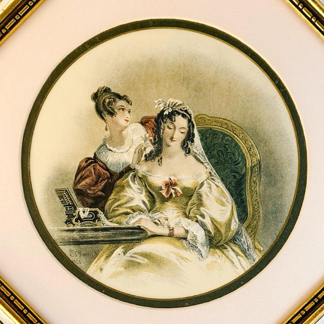 Vintage Rudolf Lesch "Flowers of Loveliness" Octagonal Framed Lithographs - A Pair For Sale In San Diego - Image 6 of 8